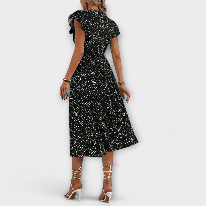 Chic robe midi à pois