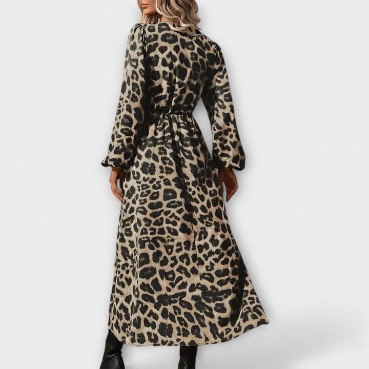 Natalie | Robe stylée motif léopard