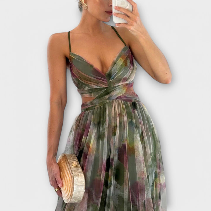 Annai | Robe maxi en mesh élégante et ajustée