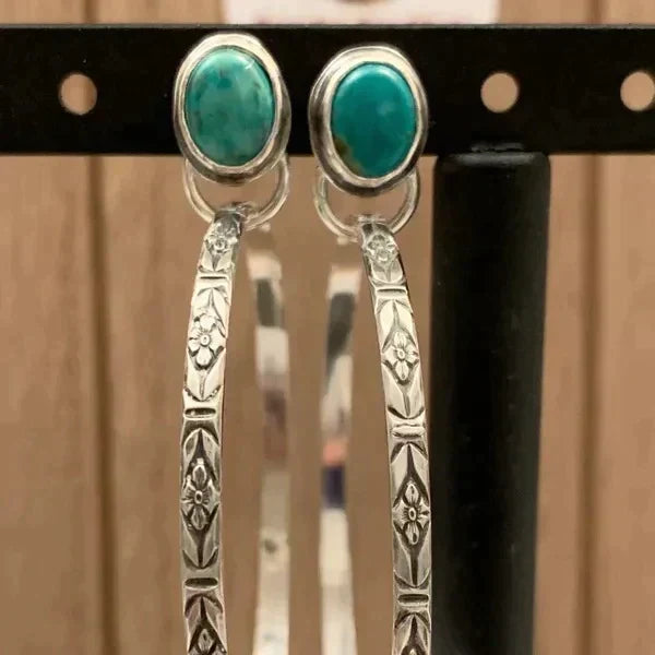 Boucles d'oreilles bohèmes vintage en onyx
