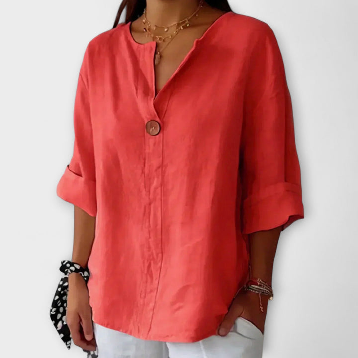 Nicole - Blouse stylée à col en V