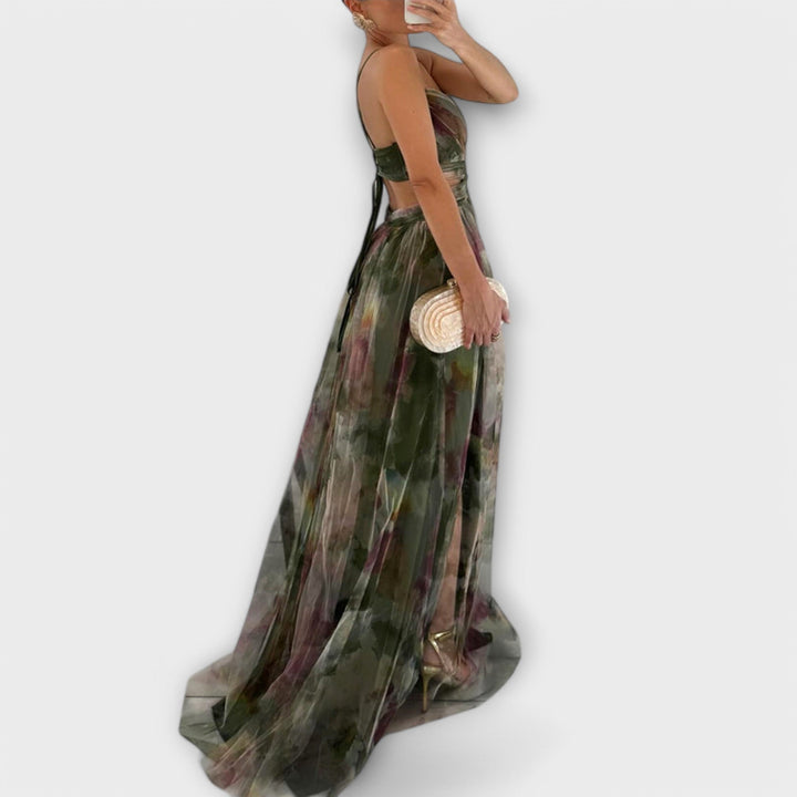Annai | Robe maxi en mesh élégante et ajustée