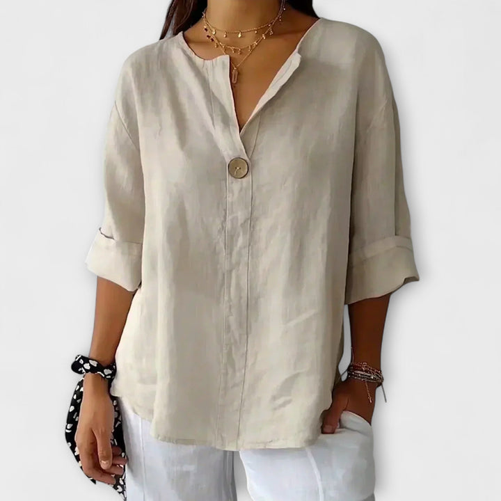 Nicole - Blouse stylée à col en V