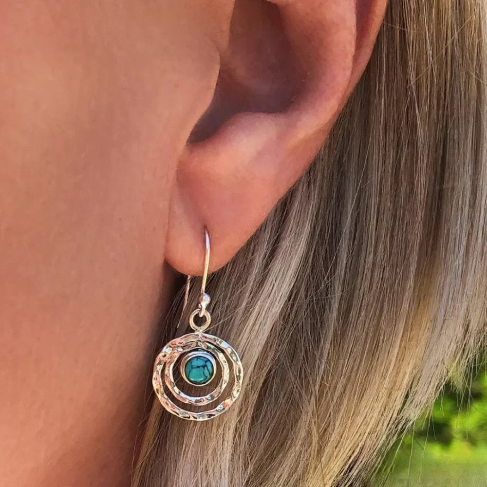 Boucles d'oreilles bohèmes Saturne