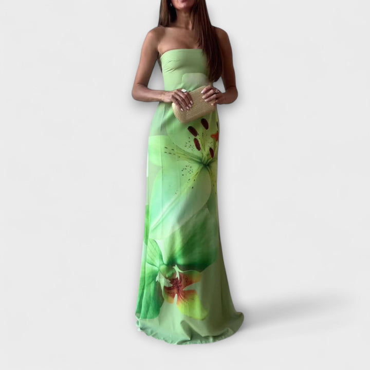 Zephyra | Robe maxi chic épaules dénudées