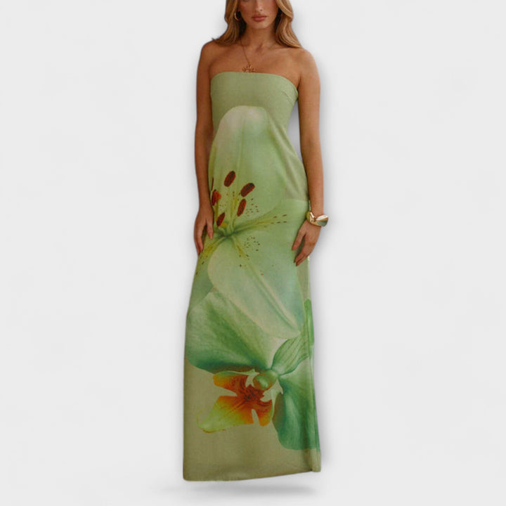 Zephyra | Robe maxi chic épaules dénudées