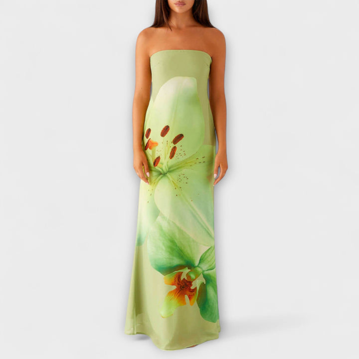 Zephyra | Robe maxi chic épaules dénudées
