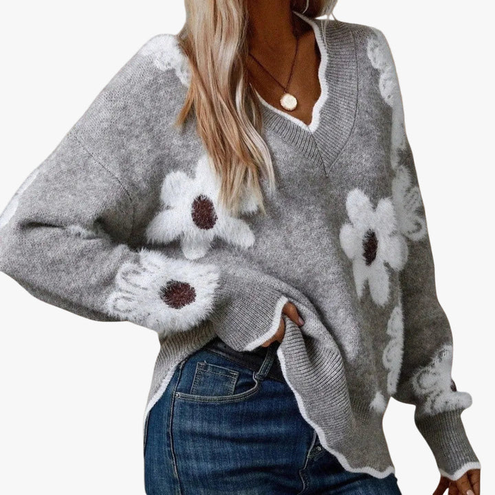 ZINOVIA | PULL FLEURI RAFFINÉ