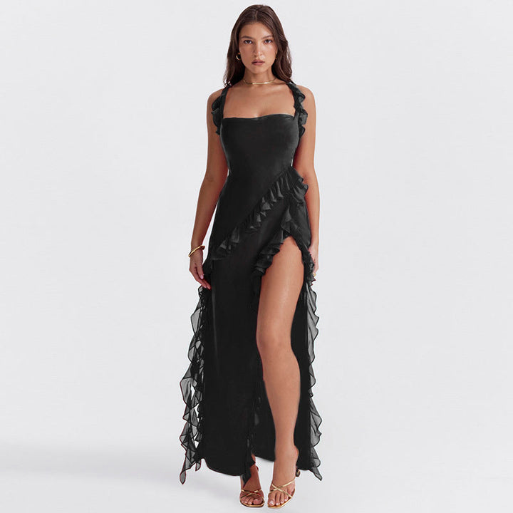 Jana | Élégante robe à volant asymétrique