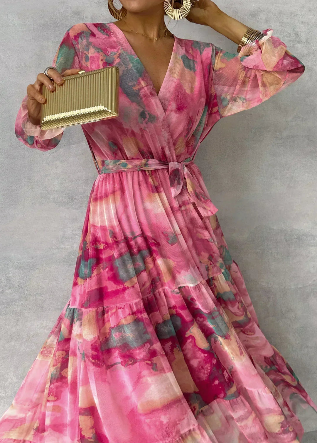 Luísa - Robe fleurie portefeuille