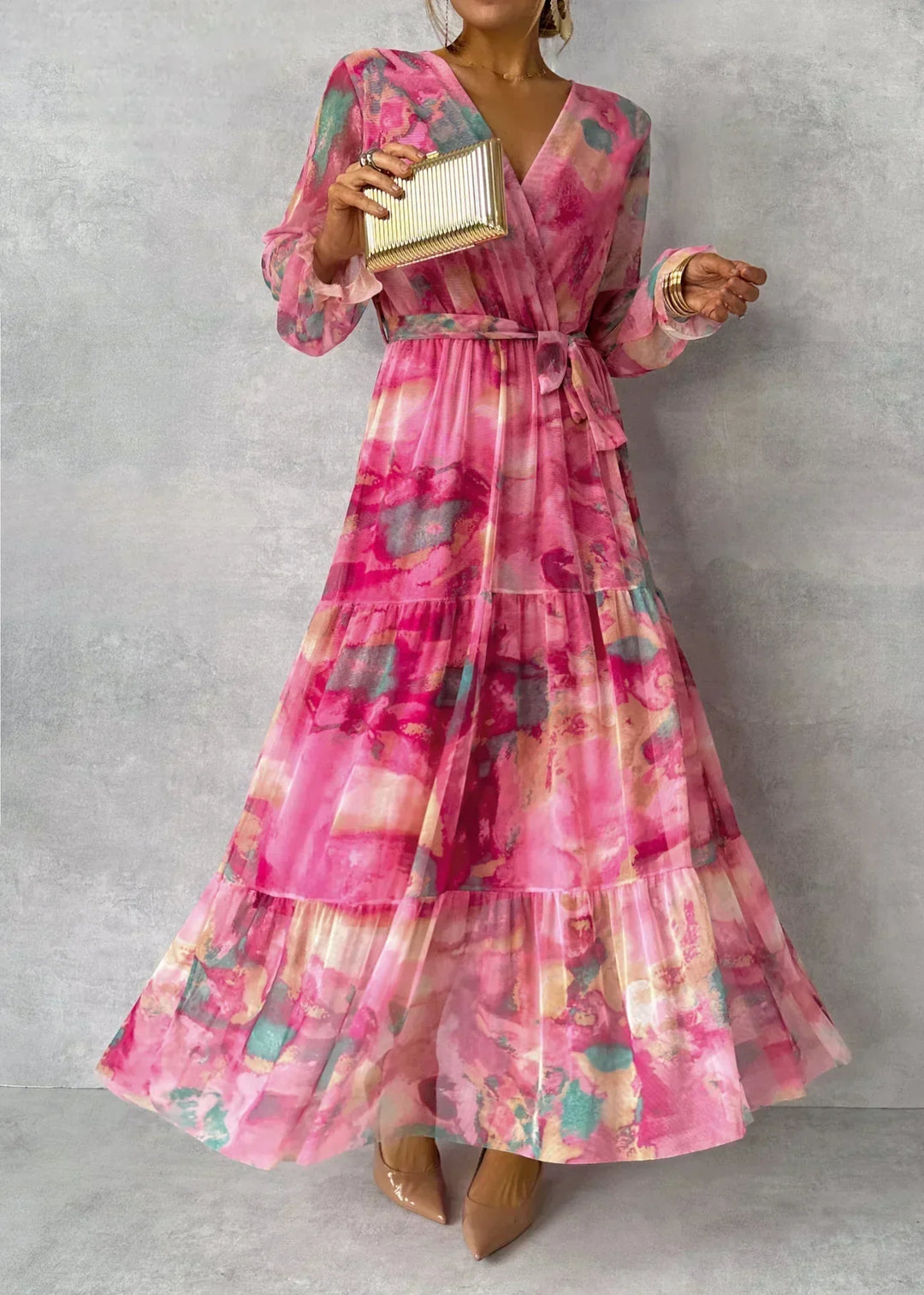 Luísa - Robe fleurie portefeuille