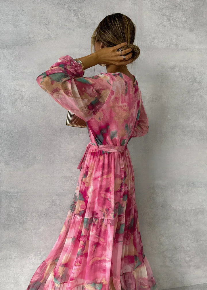 Luísa - Robe fleurie portefeuille