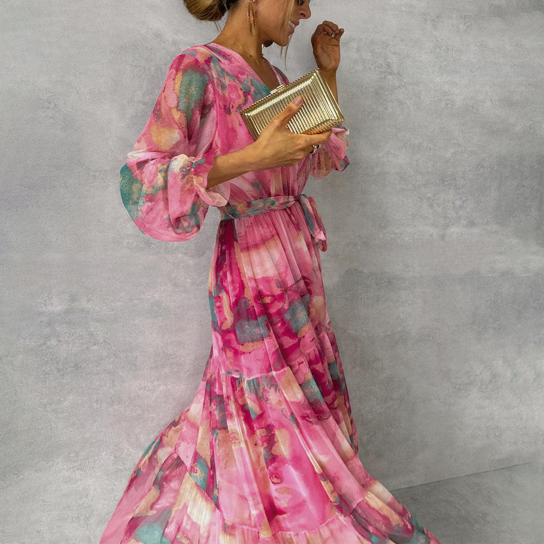 Luísa - Robe fleurie portefeuille