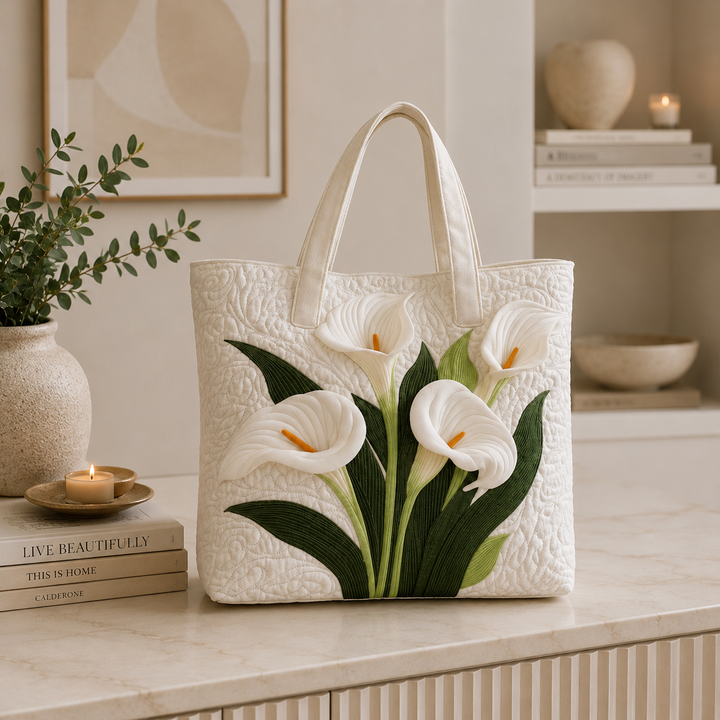 SAC MATELASSÉ | WHITE CALLA LILIES