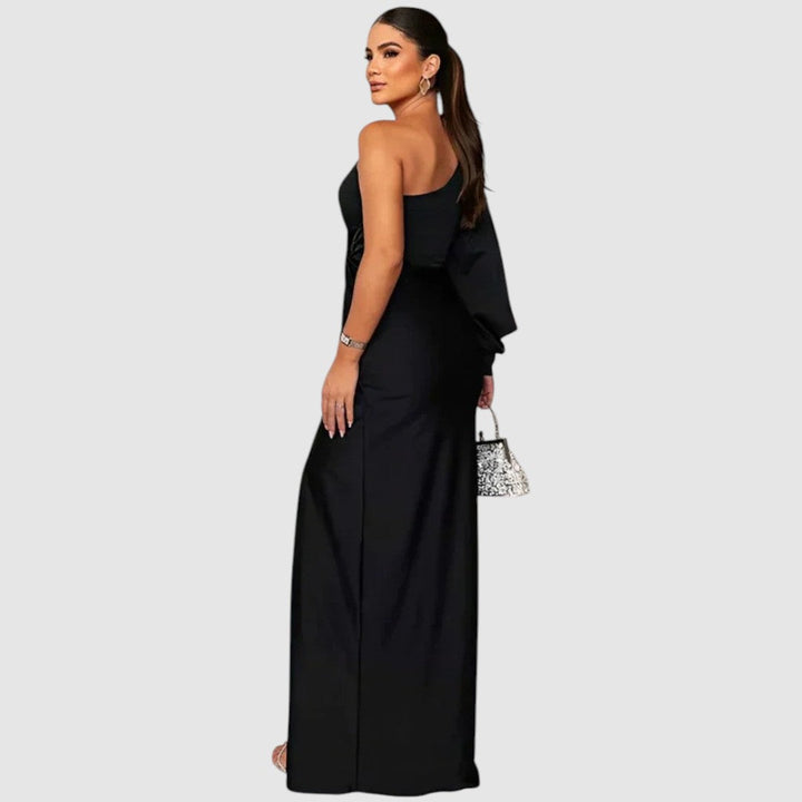 Meda | Robe maxi à une épaule et haute fente