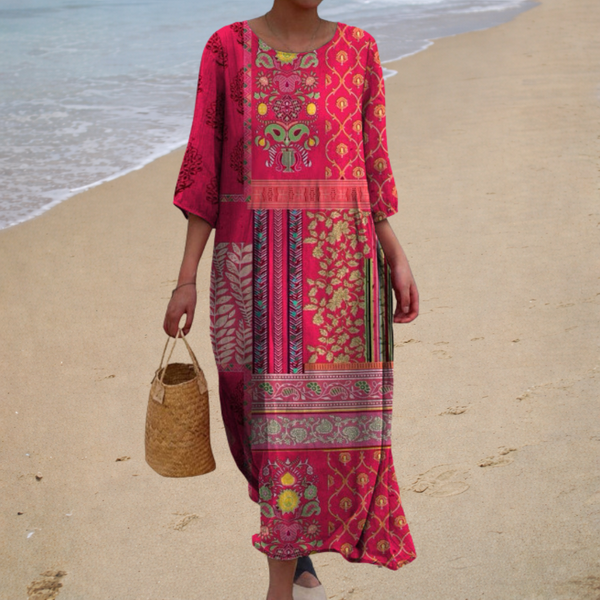 Robe longue fluide, élégante et confortable