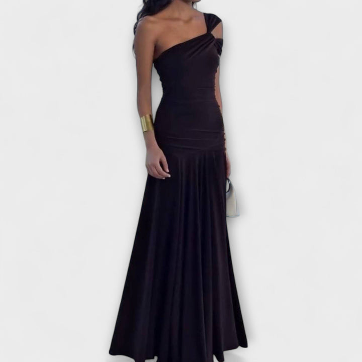 Margot | Robe maxi moulante épaules dénudées