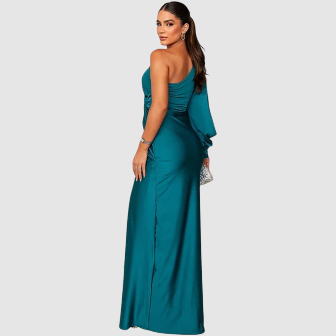 Meda | Robe maxi à une épaule et haute fente