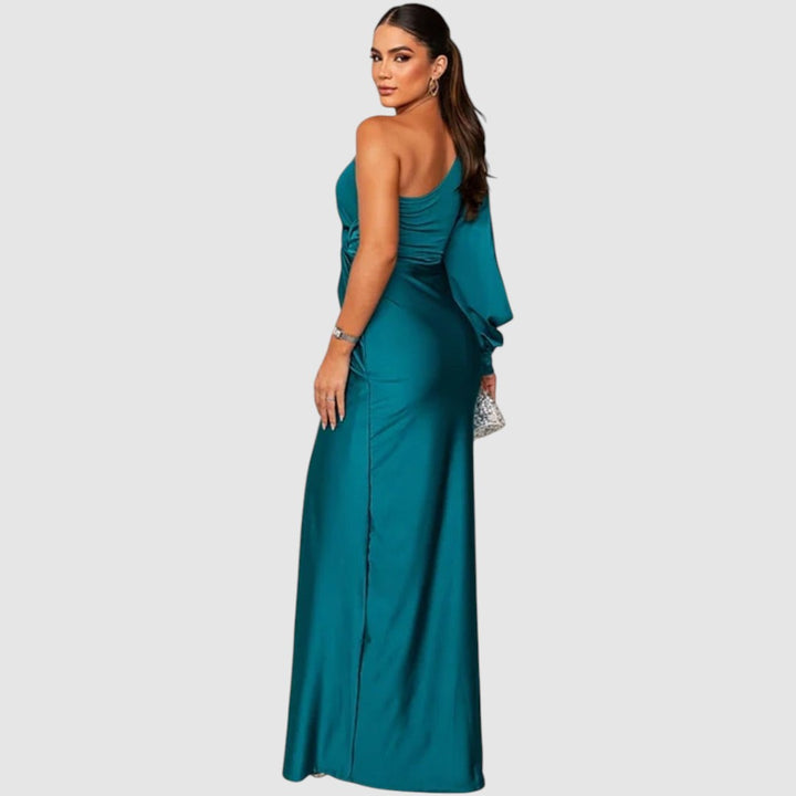 Meda | Robe maxi à une épaule et haute fente