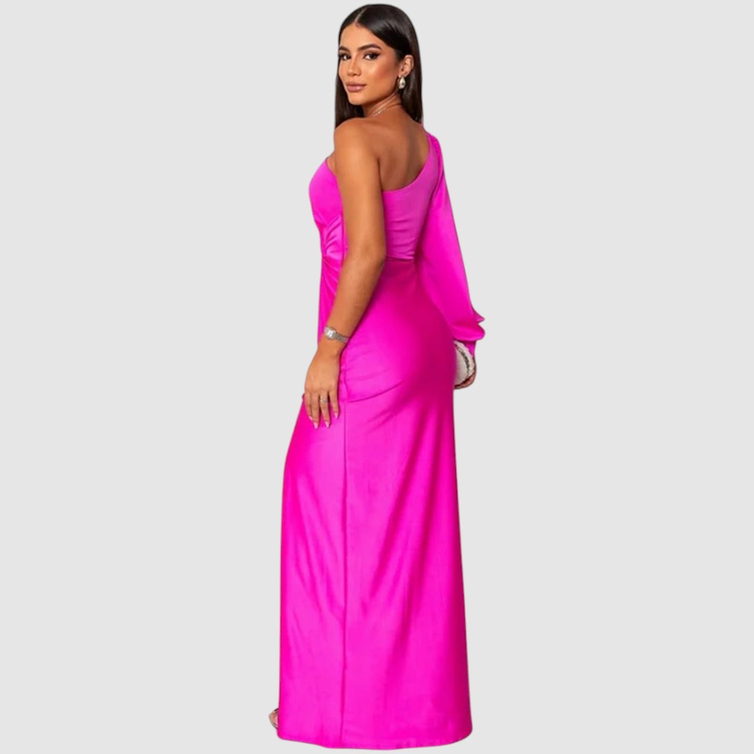 Meda | Robe maxi à une épaule et haute fente