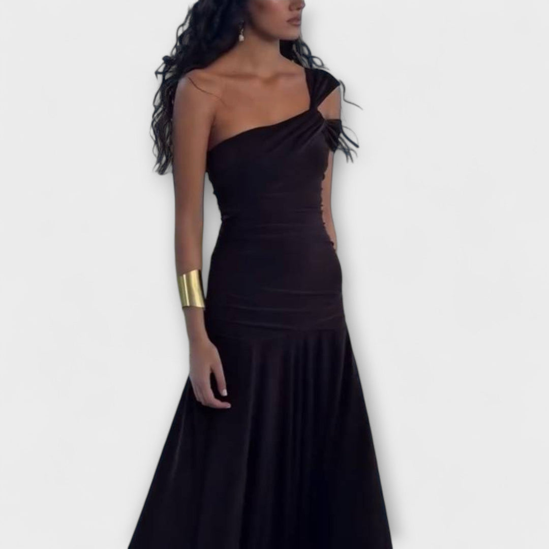 Margot | Robe maxi moulante épaules dénudées