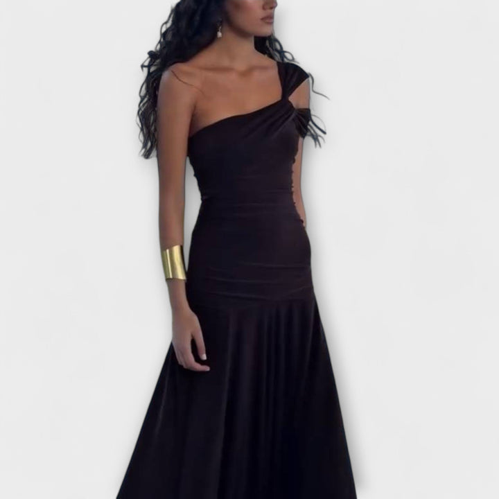 Margot | Robe maxi moulante épaules dénudées
