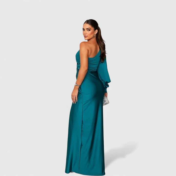 Katarzyna | Robe de soirée à une épaule et fente latérale