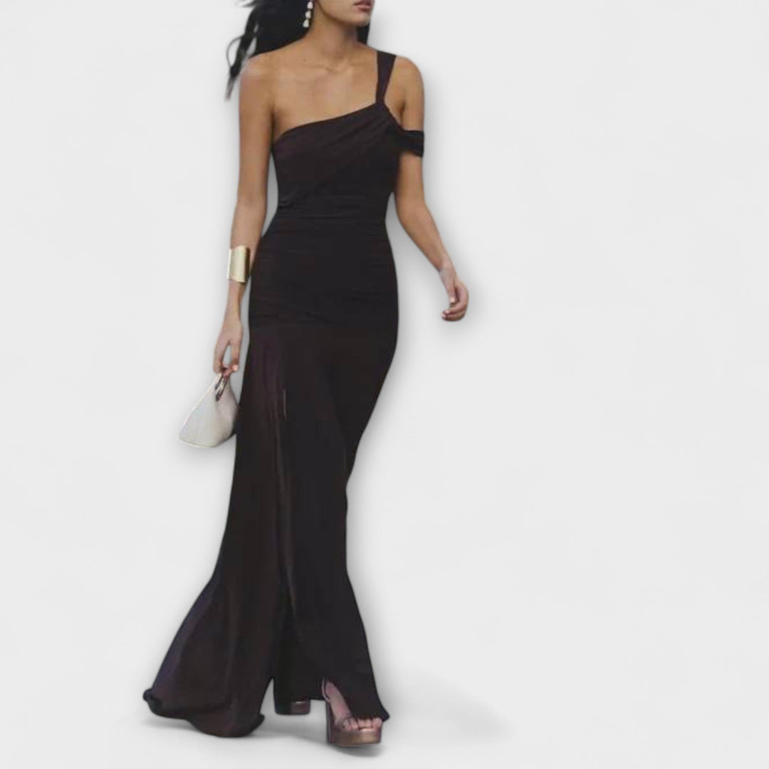 Margot | Robe maxi moulante épaules dénudées