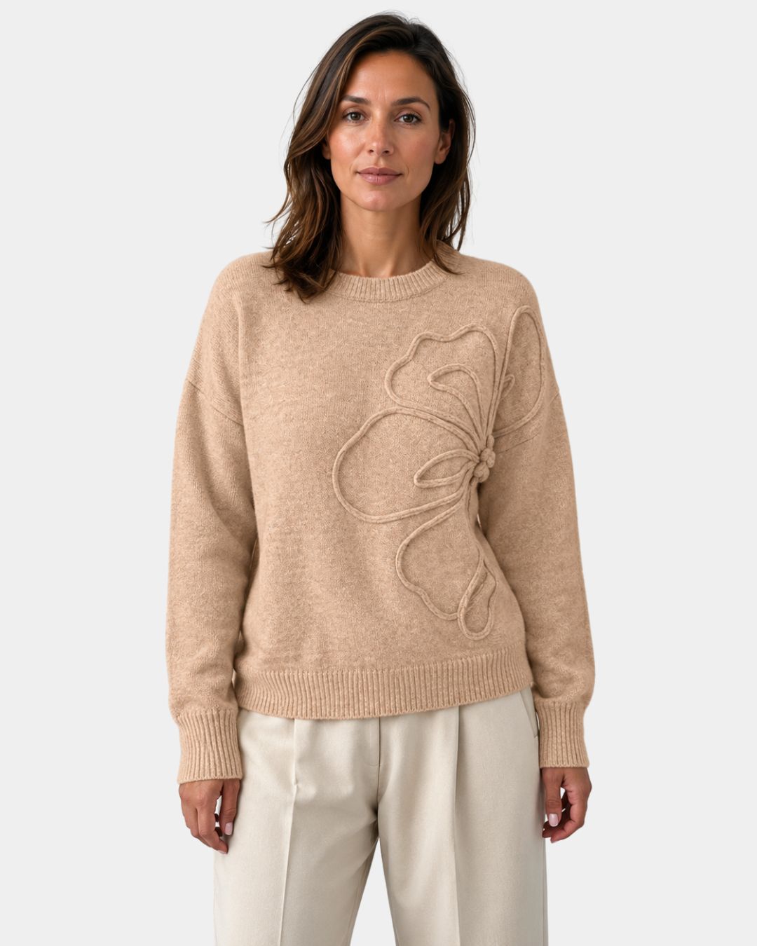 ALMA | PULL TRICOTÉ FLEURI