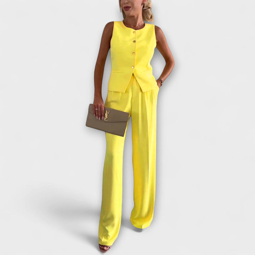 Wilhelmina - Ensemble chic avec haut sans manches et pantalon