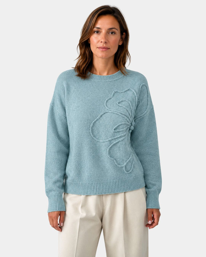 ALMA | PULL TRICOTÉ FLEURI