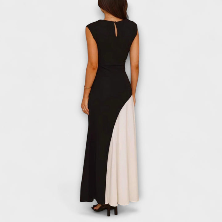 Isabel | Robe cintrée monochrome colorblock