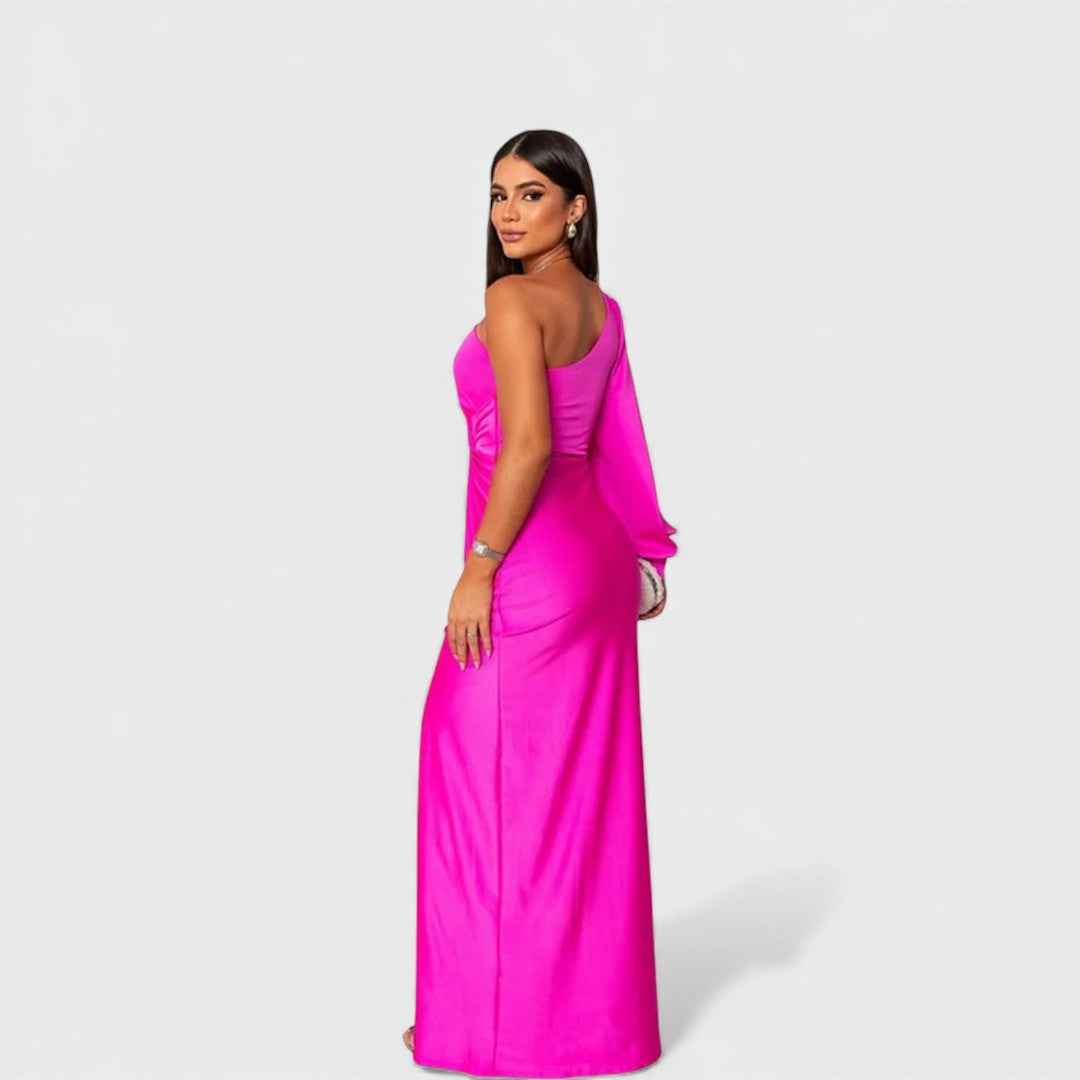 Katarzyna | Robe de soirée à une épaule et fente latérale