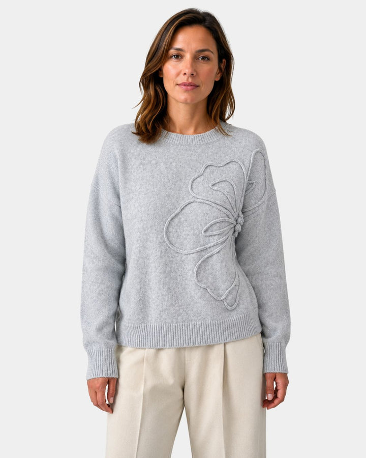ALMA | PULL TRICOTÉ FLEURI