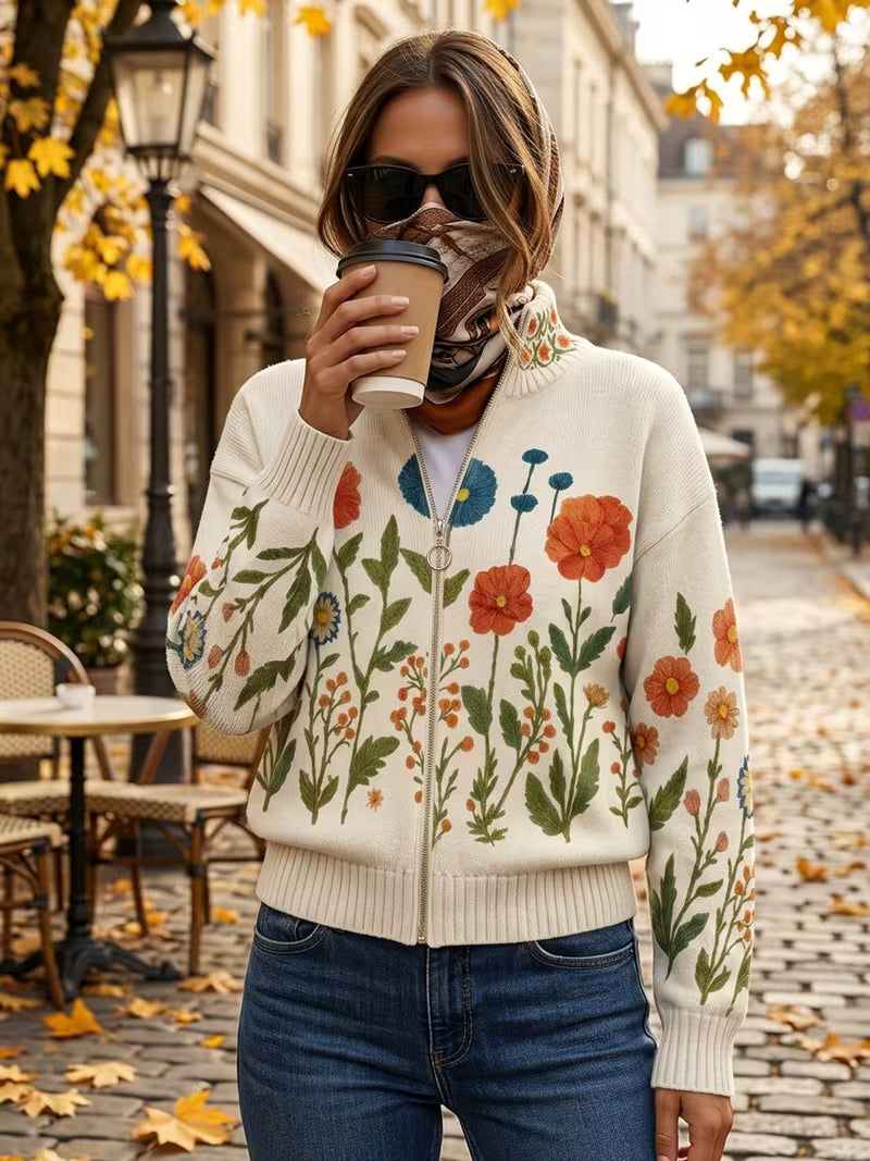 WRENNA | VESTE ZIPPÉE PRAIRIE FLEURIE