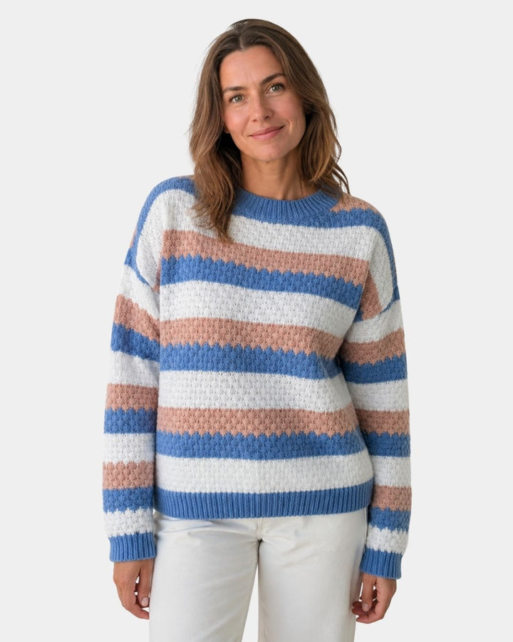 CAMILLE | PULL OVERSIZE RAYÉ COL ROND