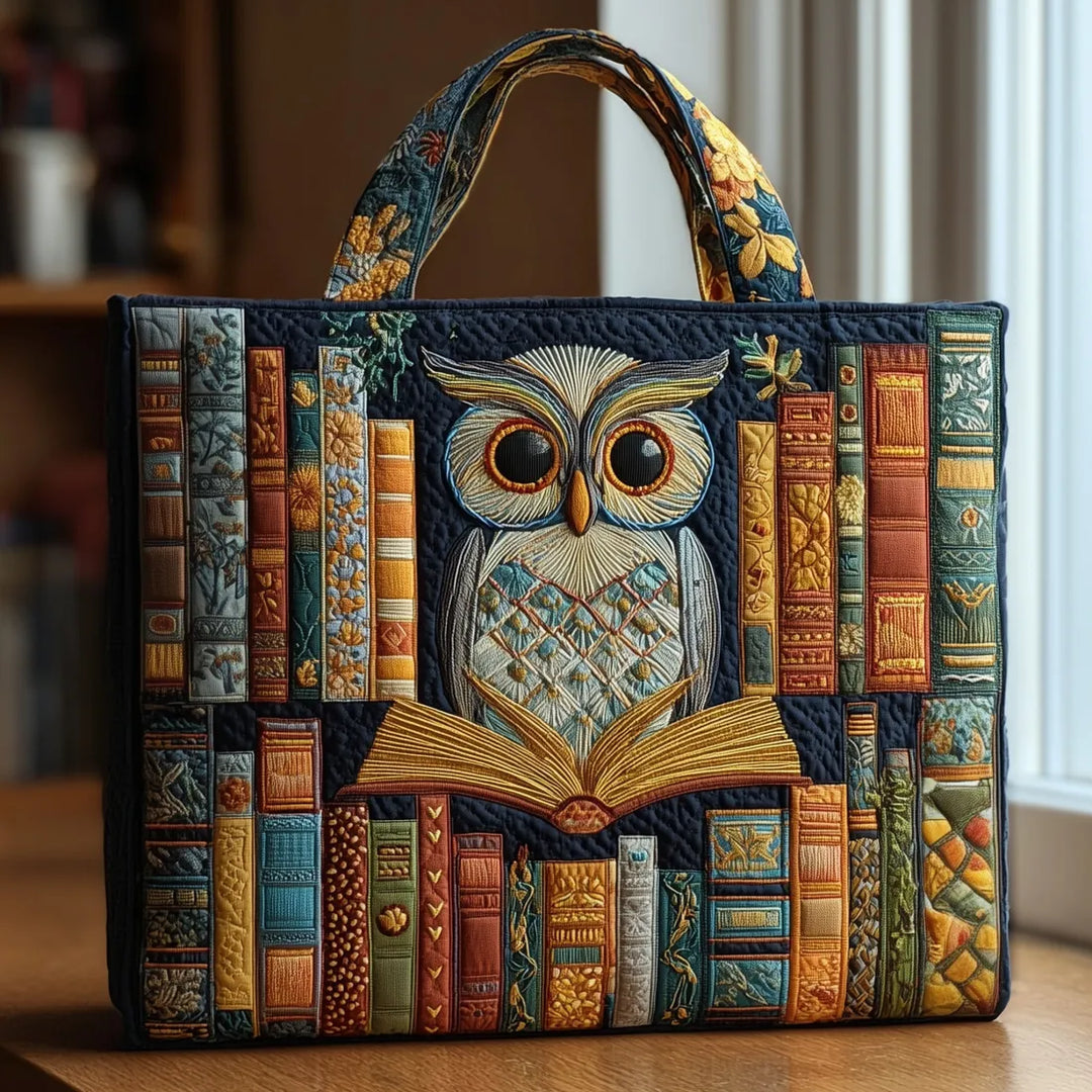 SAC MATELASSÉ | HIBOU ET VIEUX LIVRES