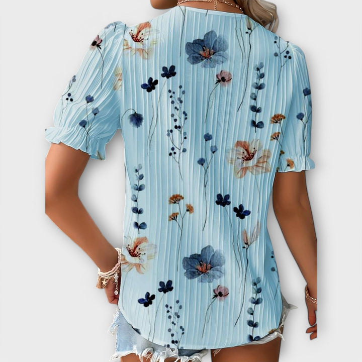 Emily - Blouse tendance à col pointu