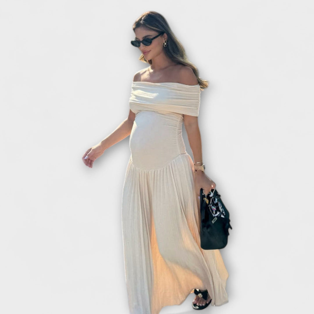 Amara | Robe maxi de grossesse à plis