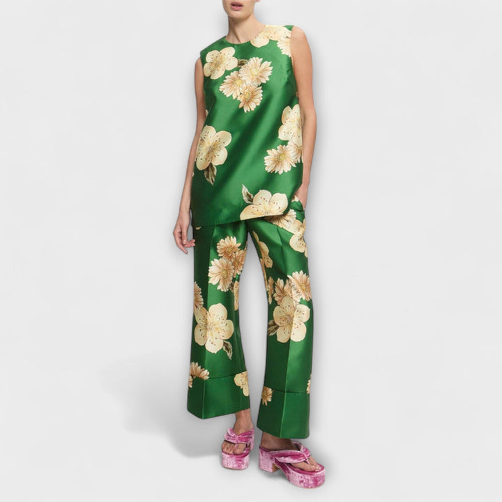 Clea - Ensemble sans manches avec pantalon vert sauge