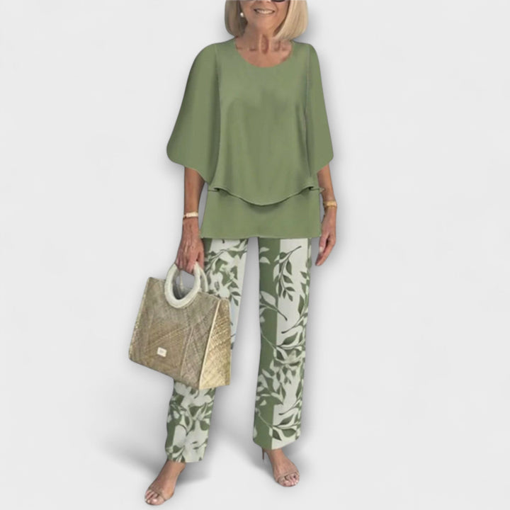Rosamund - Ensemble moderne avec chemisier confortable et pantalon