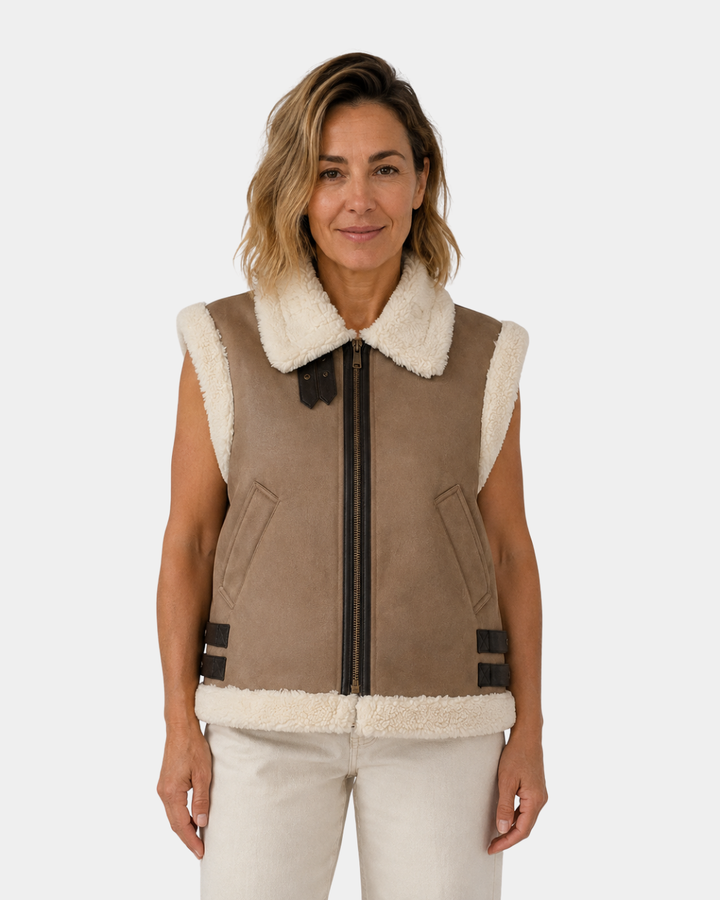 ADALSINDE | GILET SANS MANCHES EFFET SHEARLING