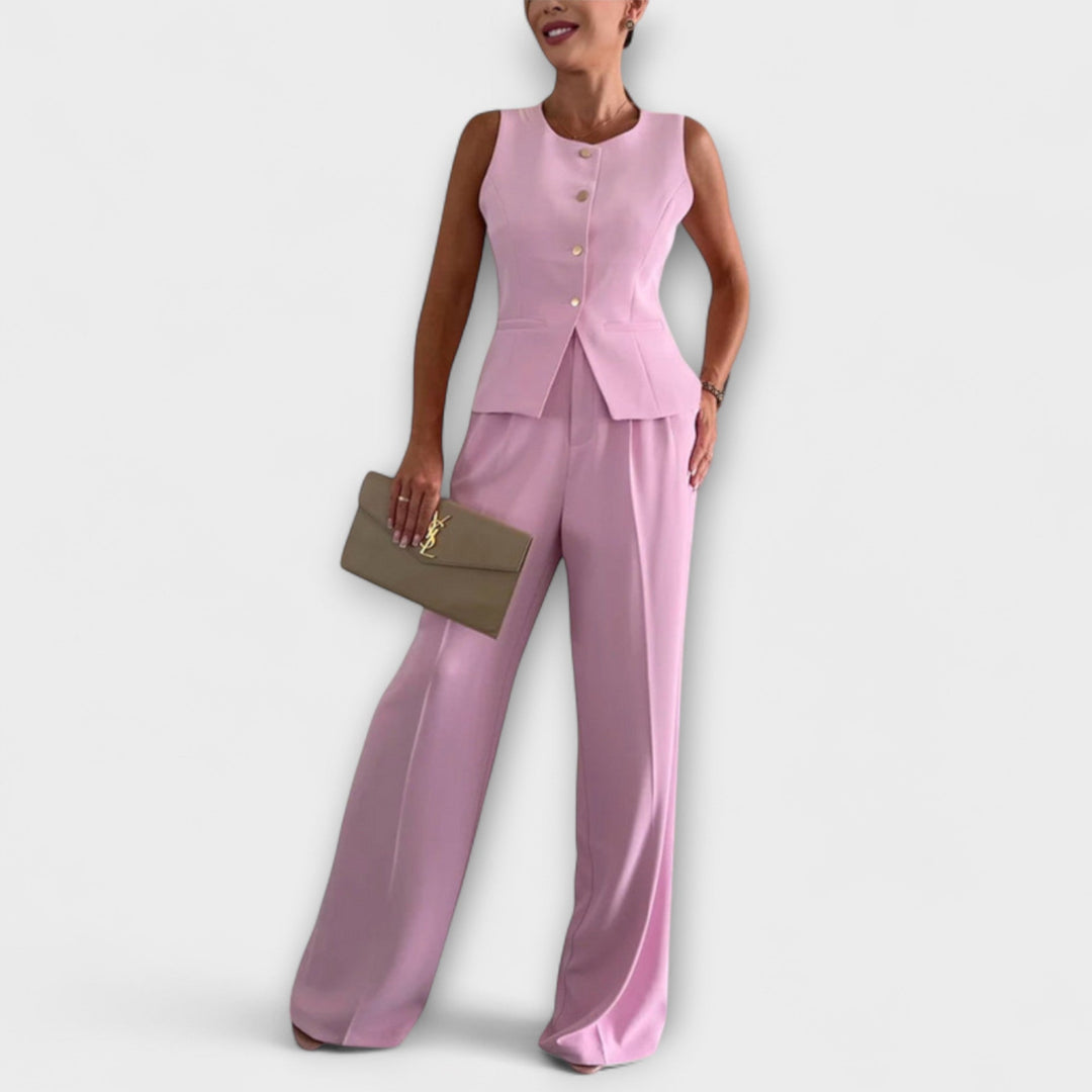 Wilhelmina - Ensemble chic avec haut sans manches et pantalon