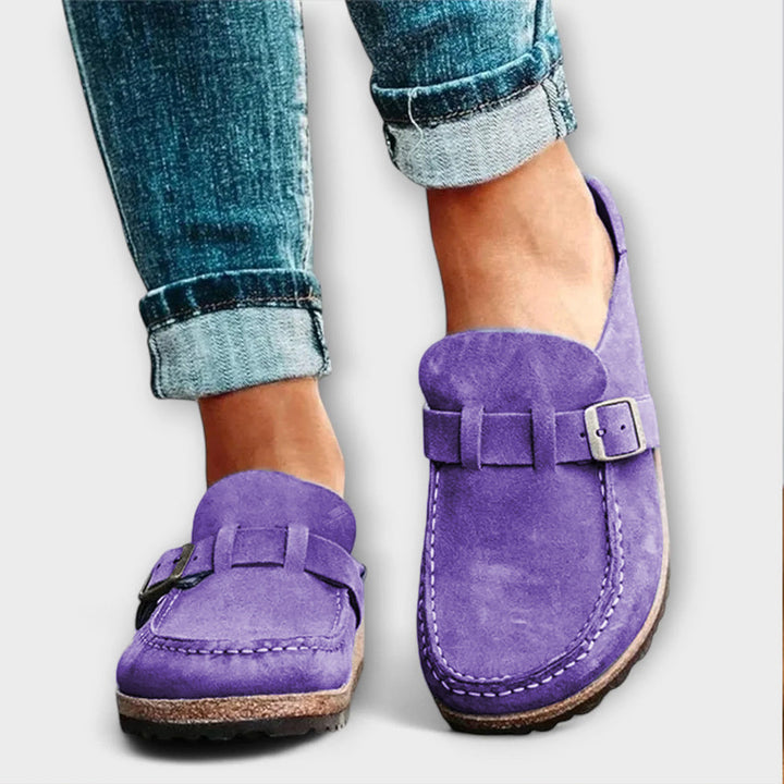 Mocassins orthopédiques pour femme à boucle décorative