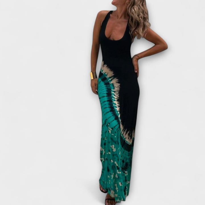 Livia | Robe maxi tie-dye ciel étoilé