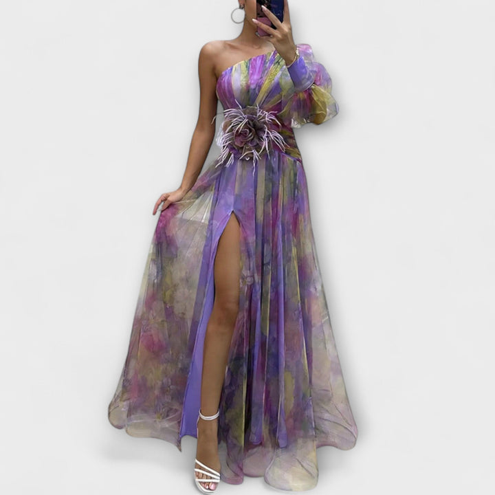 Minna | Robe maxi asymétrique Amelie
