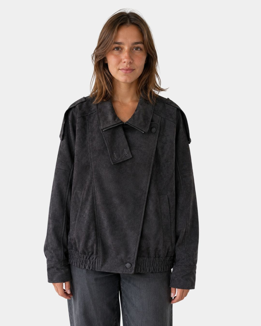 AURÉZIA | VESTE SUÉDÉE SYNTHÉTIQUE OVERSIZE