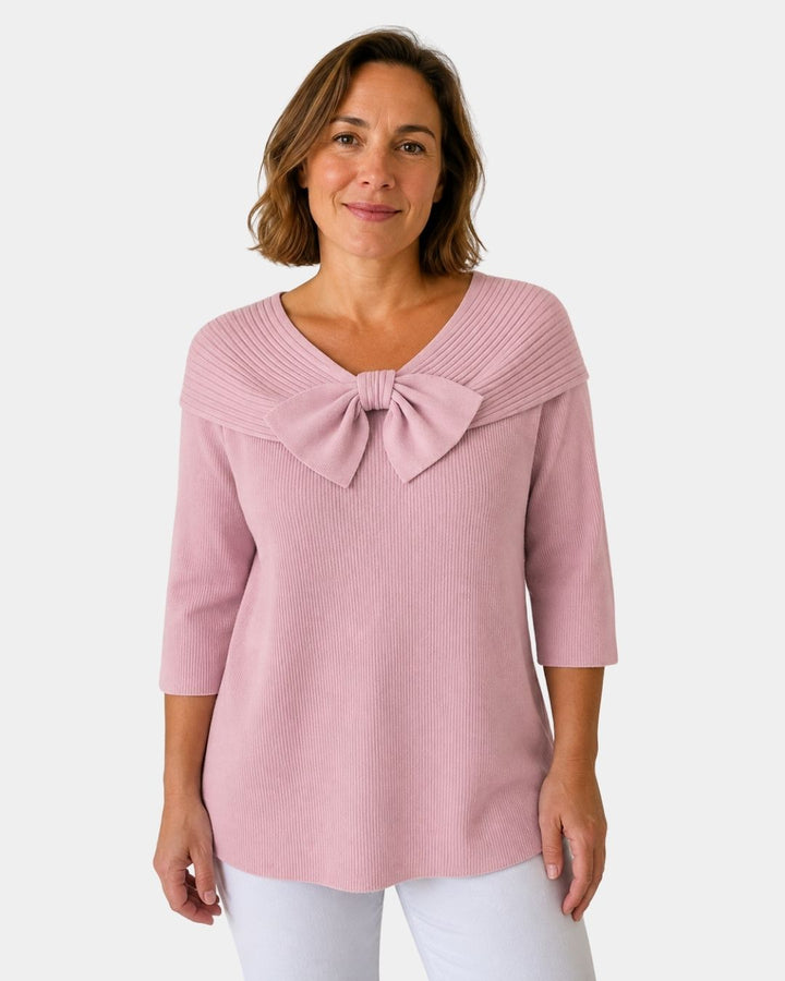 LÚA | PULL CHAUD FÉMININ À NŒUD