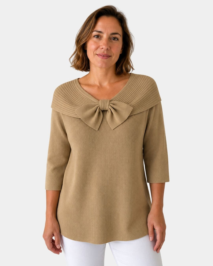 LÚA | PULL CHAUD FÉMININ À NŒUD