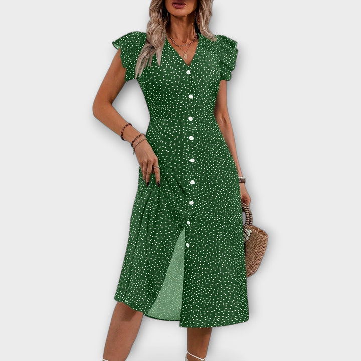 Chic robe midi à pois